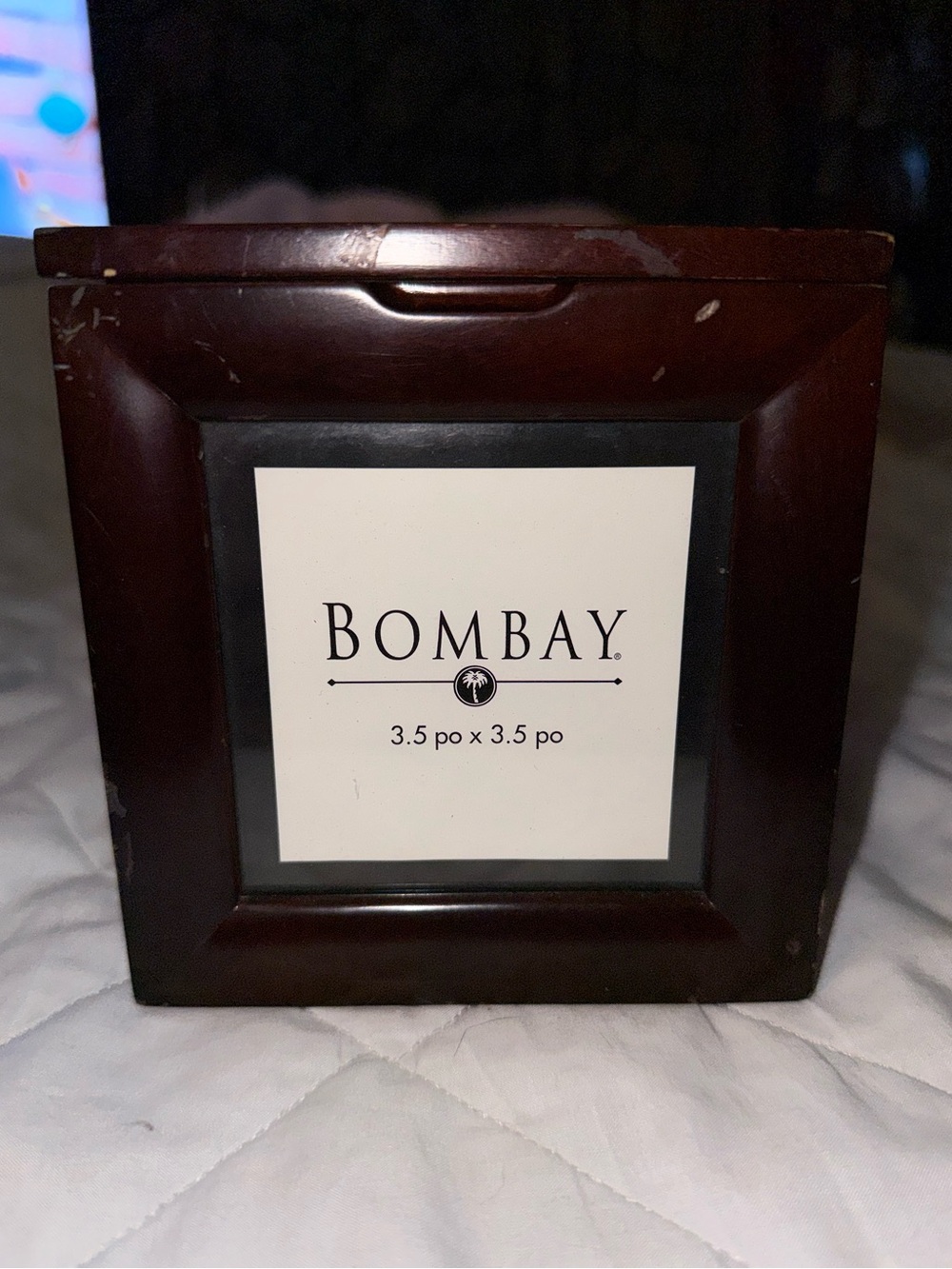 Bombay Company Mahogany Wood Photo Album Box Holder Frame